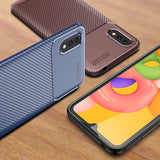 Galaxy A01 Kılıf Zore Negro Silikon Kapak Kahverengi