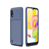 Galaxy A01 Kılıf Zore Negro Silikon Kapak Lacivert