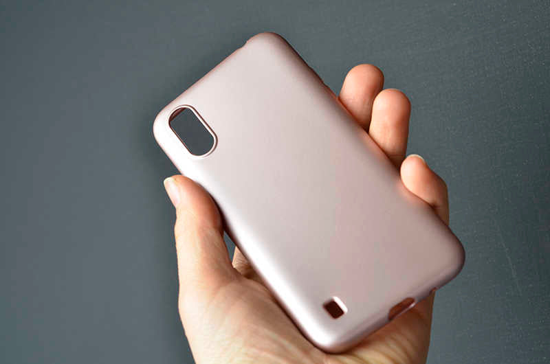 Galaxy A01 Kılıf Zore Premier Silikon Kapak Lacivert