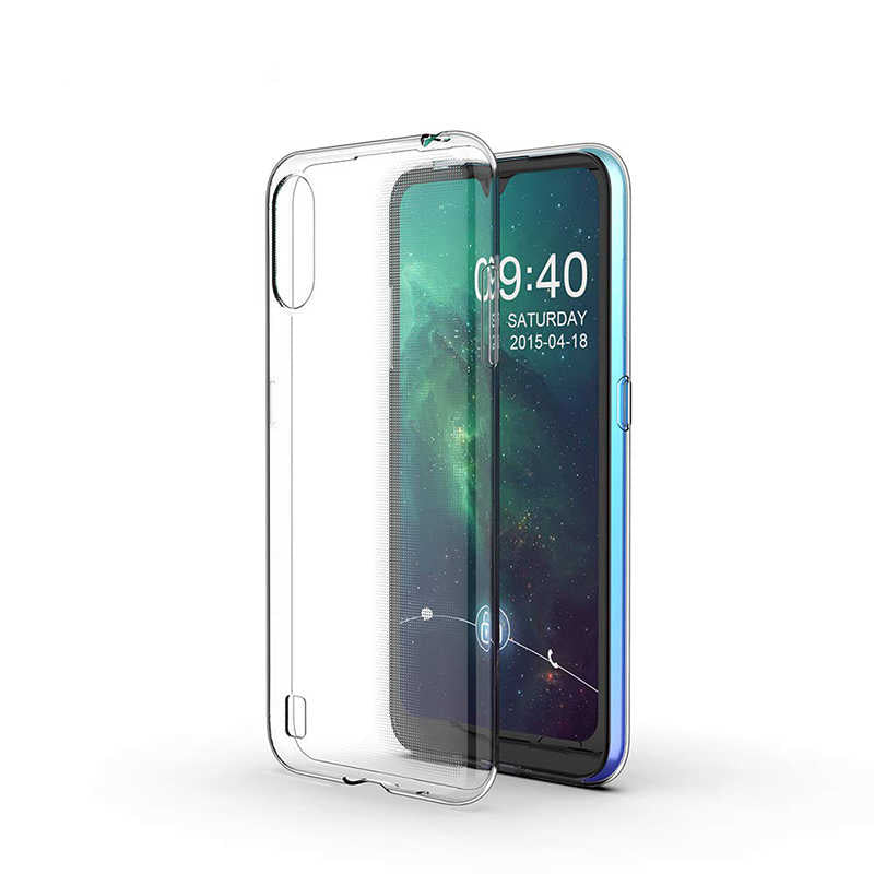 Galaxy A01 Kılıf Zore Süper Silikon Kapak Renksiz