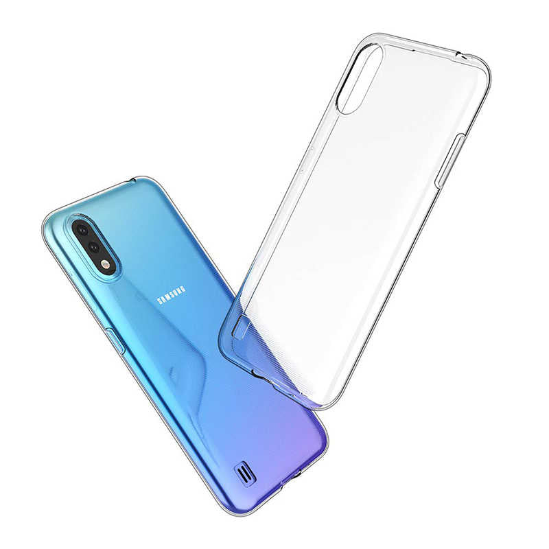 Galaxy A01 Kılıf Zore Süper Silikon Kapak Renksiz
