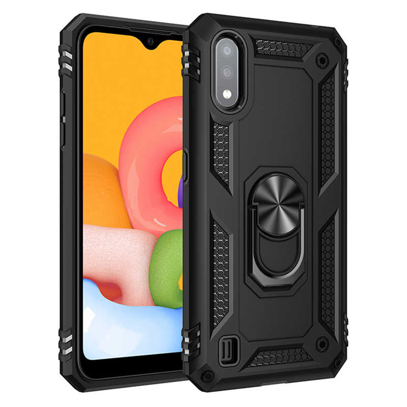 Galaxy A01 Kılıf Zore Vega Kapak Siyah