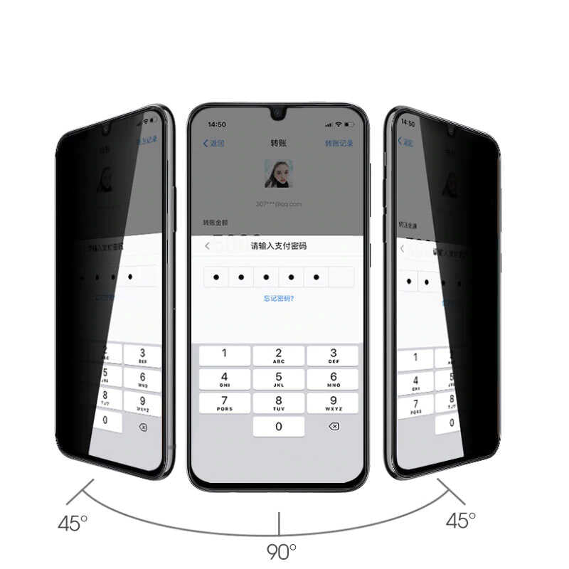 Galaxy A02 Davin 5D Privacy Cam Ekran Koruyucu Siyah