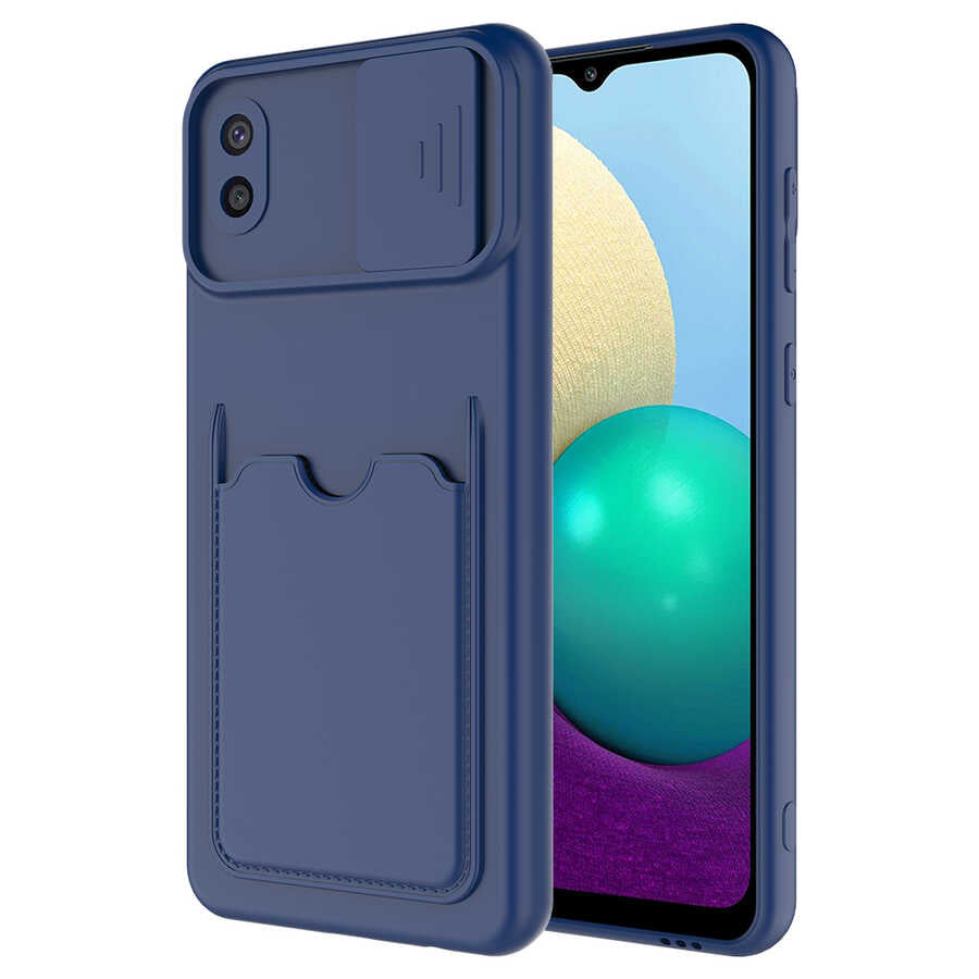 Galaxy A02 Kılıf Zore Kartix Kapak Siyah