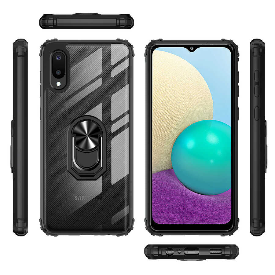 Galaxy A02 Kılıf Zore Mola Kapak Siyah