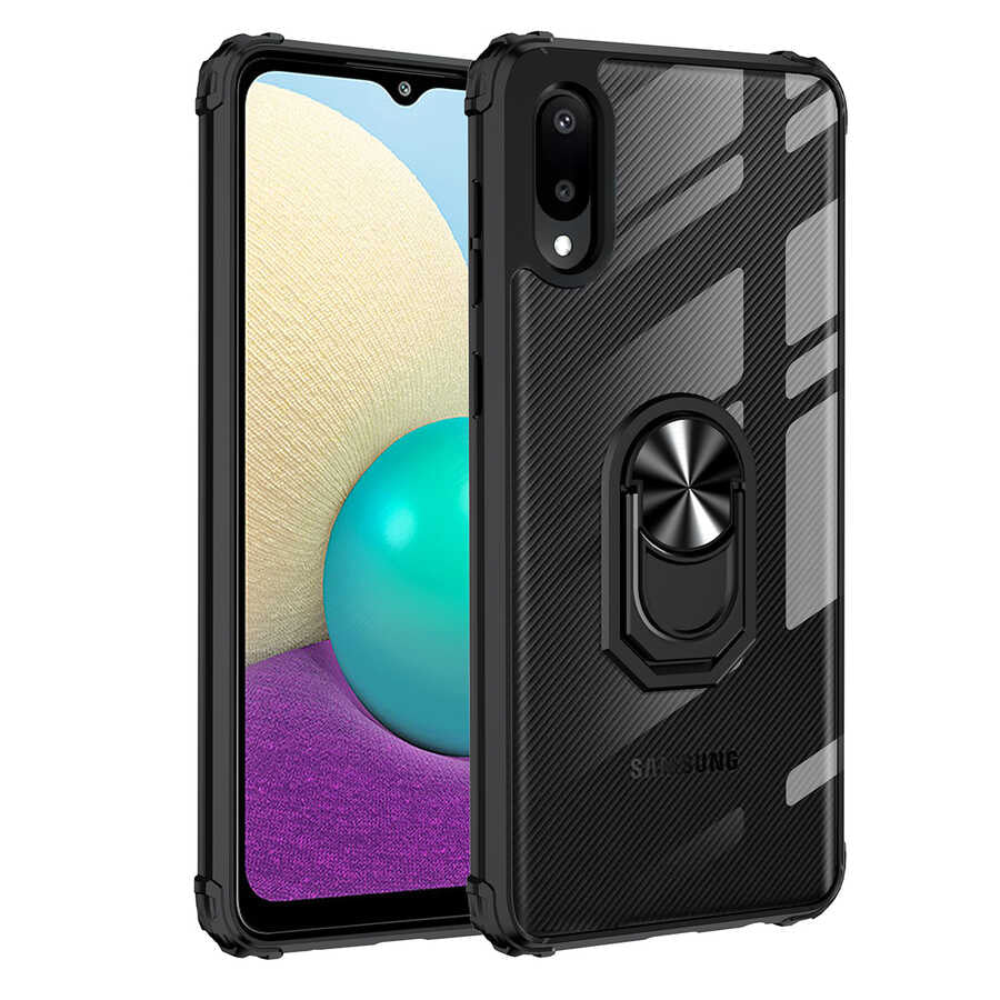 Galaxy A02 Kılıf Zore Mola Kapak Siyah