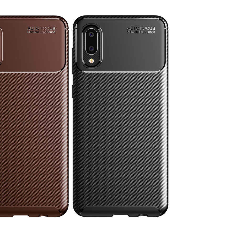 Galaxy A02 Kılıf Zore Negro Silikon Kapak Kahverengi