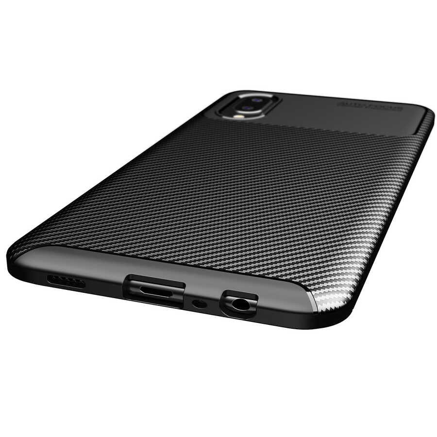 Galaxy A02 Kılıf Zore Negro Silikon Kapak Kahverengi