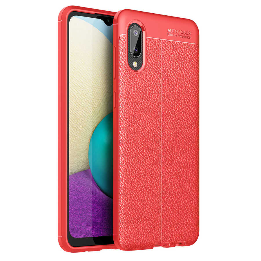 Galaxy A02 Kılıf Zore Niss Silikon Kapak Kırmızı