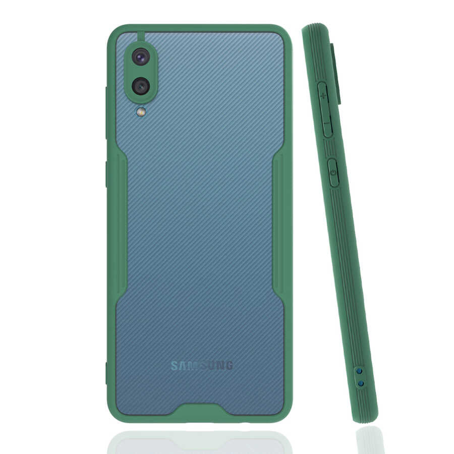 Galaxy A02 Kılıf Zore Parfe Kapak Koyu Yeşil