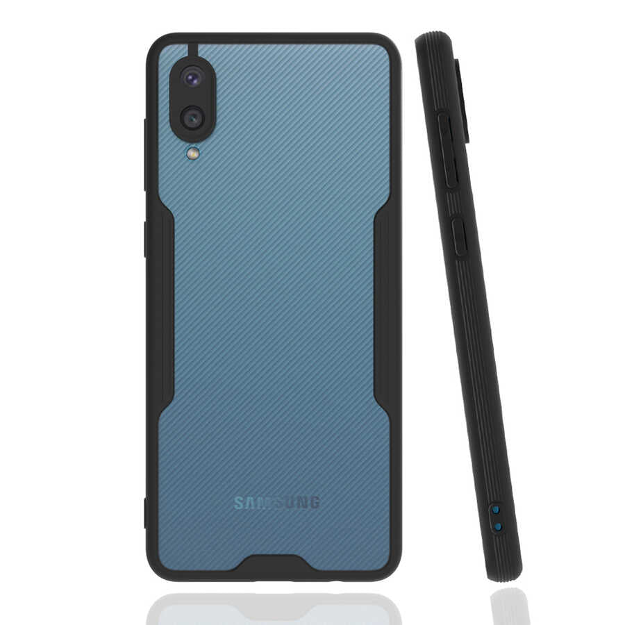 Galaxy A02 Kılıf Zore Parfe Kapak Siyah