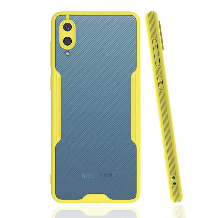 Galaxy A02 Kılıf Zore Parfe Kapak Sarı