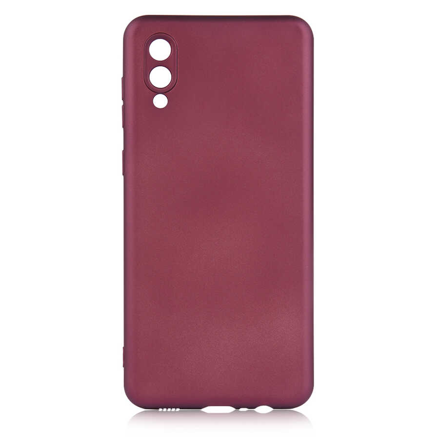 Galaxy A02 Kılıf Zore Premier Silikon Kapak Mürdüm