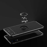 Galaxy A02 Kılıf Zore Ravel Silikon Kapak Siyah-Kırmızı