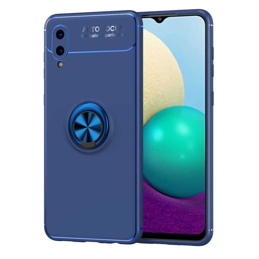 Galaxy A02 Kılıf Zore Ravel Silikon Kapak Mavi