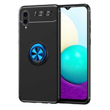 Galaxy A02 Kılıf Zore Ravel Silikon Kapak Siyah-Mavi