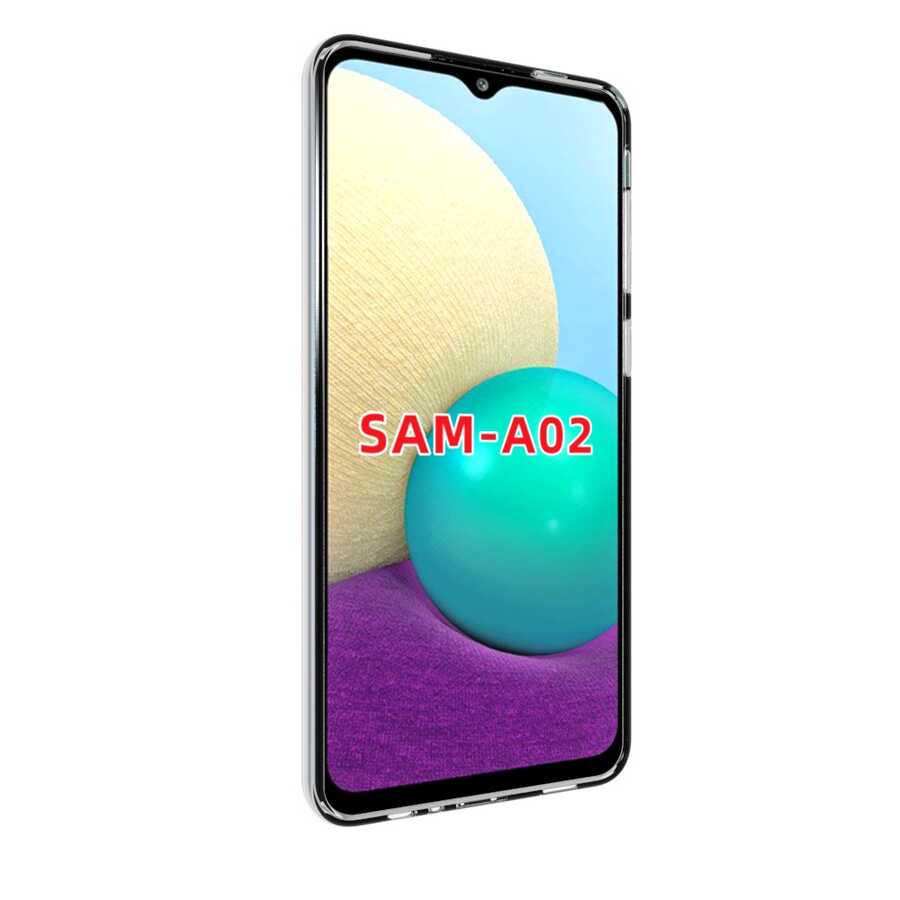Galaxy A02 Kılıf Zore Süper Silikon Kapak Renksiz
