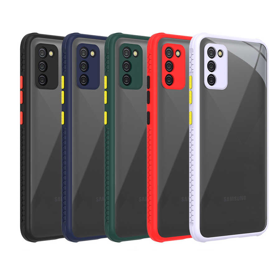 Galaxy A02S Kılıf Zore Kaff Kapak Lacivert