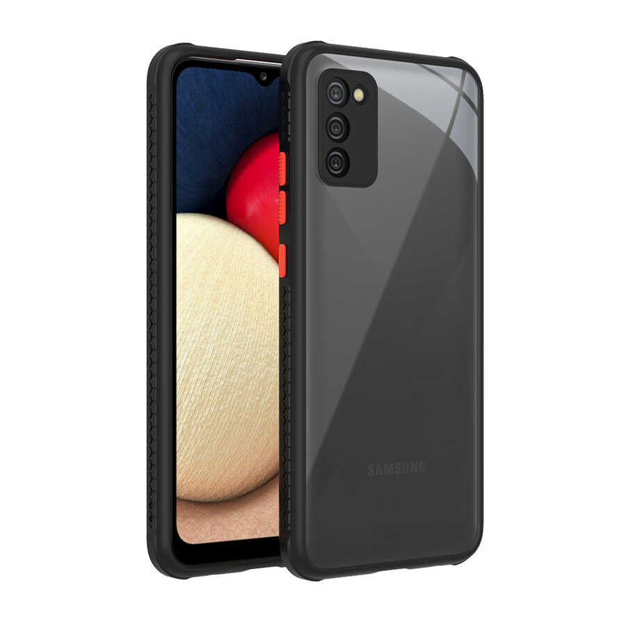 Galaxy A02S Kılıf Zore Kaff Kapak Siyah
