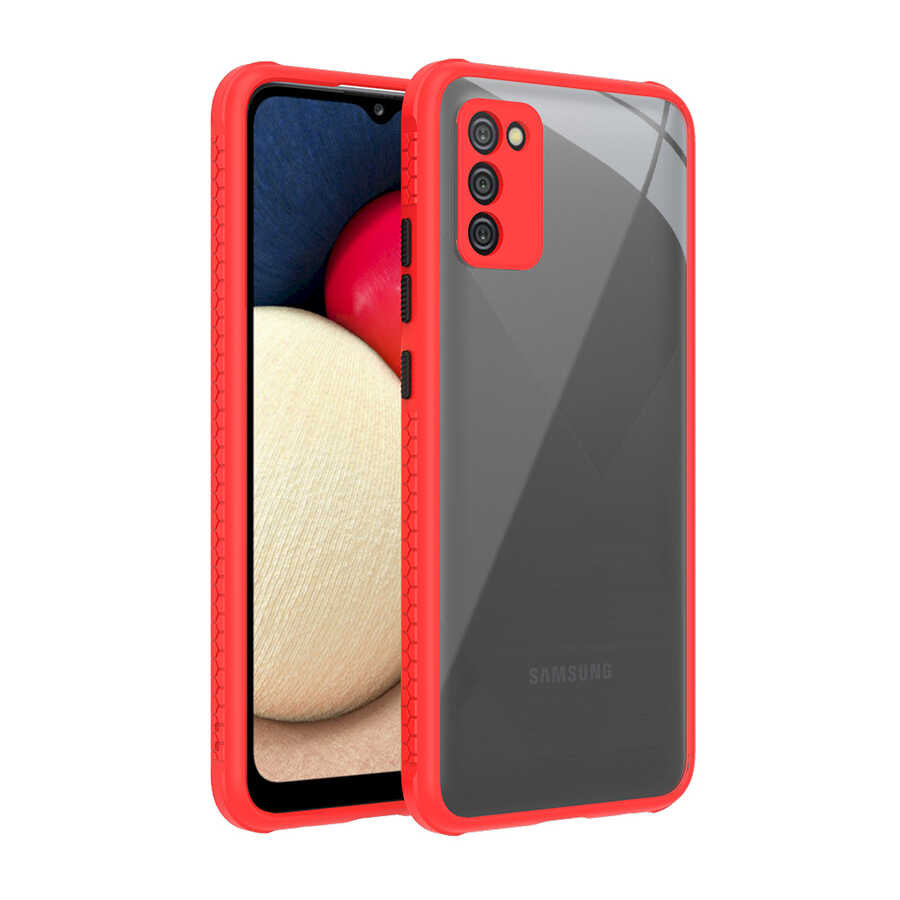Galaxy A02S Kılıf Zore Kaff Kapak Kırmızı