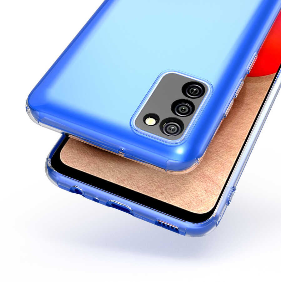 Galaxy A02S Kılıf Zore Kamera Korumalı Süper Silikon Kapak Renksiz