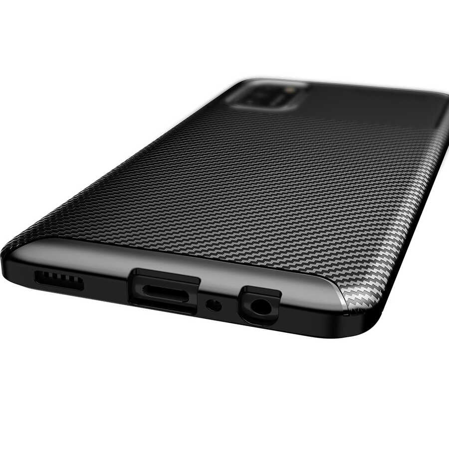 Galaxy A02S Kılıf Zore Negro Silikon Kapak Siyah