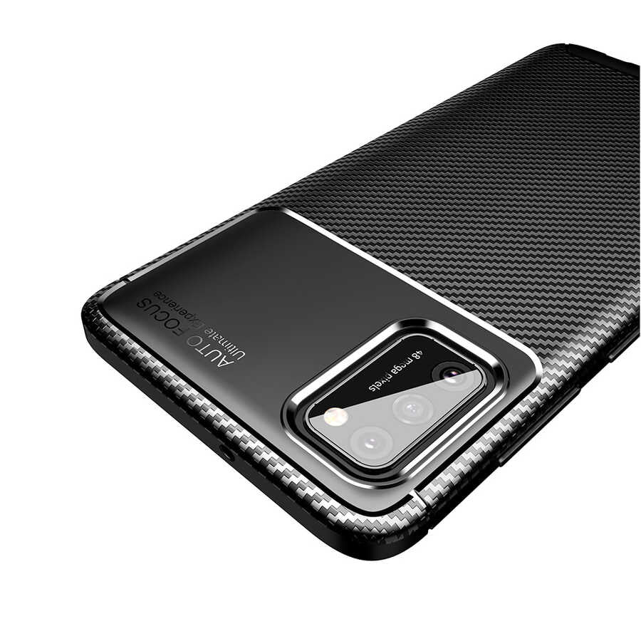 Galaxy A02S Kılıf Zore Negro Silikon Kapak Siyah