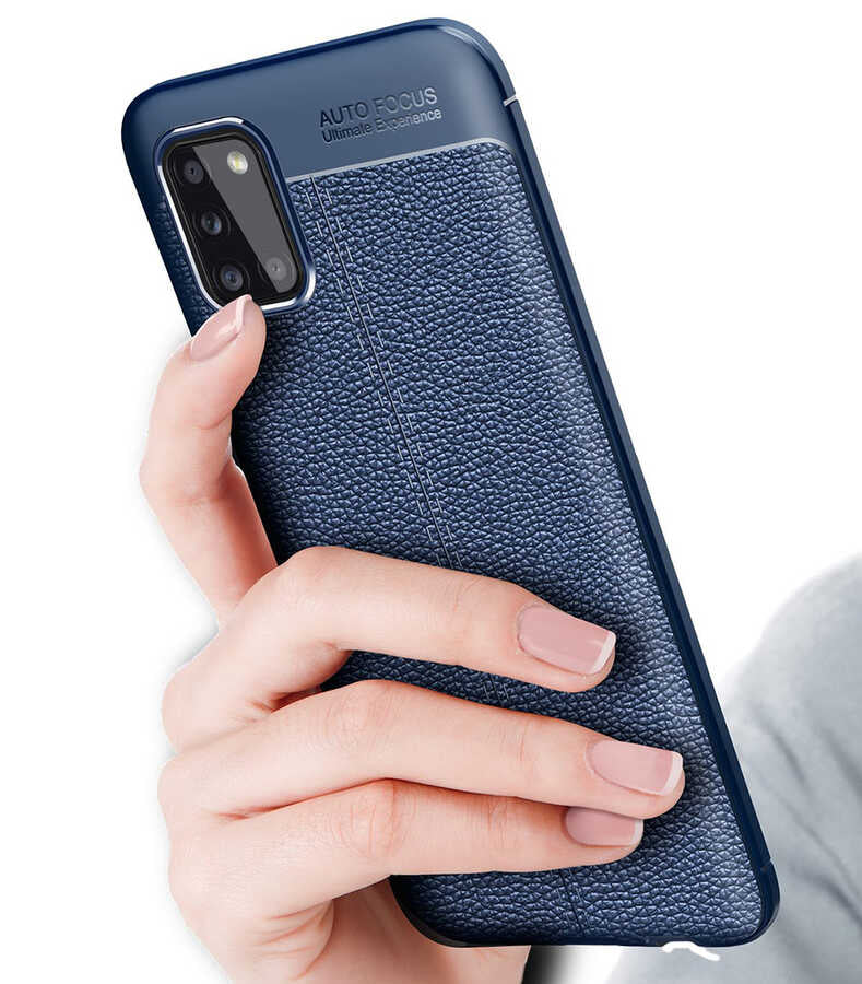Galaxy A02S Kılıf Zore Niss Silikon Kapak Lacivert