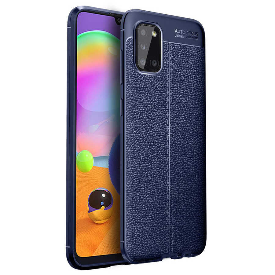 Galaxy A02S Kılıf Zore Niss Silikon Kapak Lacivert