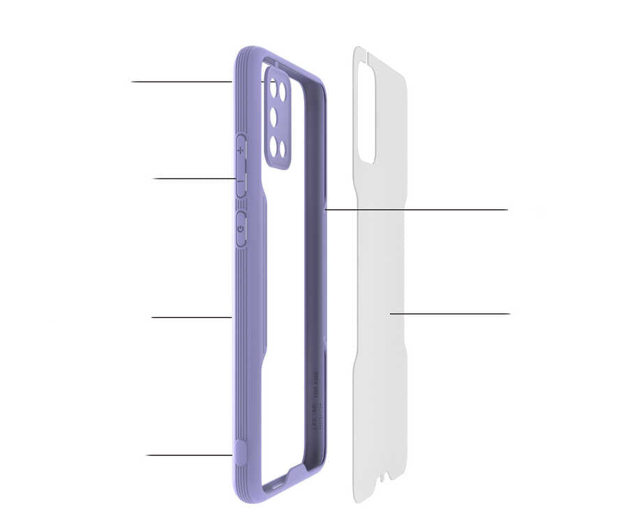 Galaxy A02S Kılıf Zore Parfe Kapak Mavi