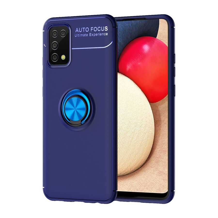 Galaxy A02S Kılıf Zore Ravel Silikon Kapak Siyah-Kırmızı