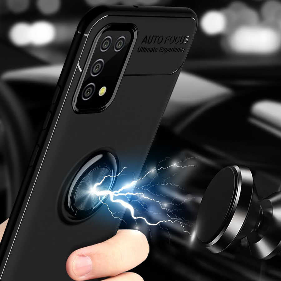 Galaxy A02S Kılıf Zore Ravel Silikon Kapak Siyah-Rose Gold
