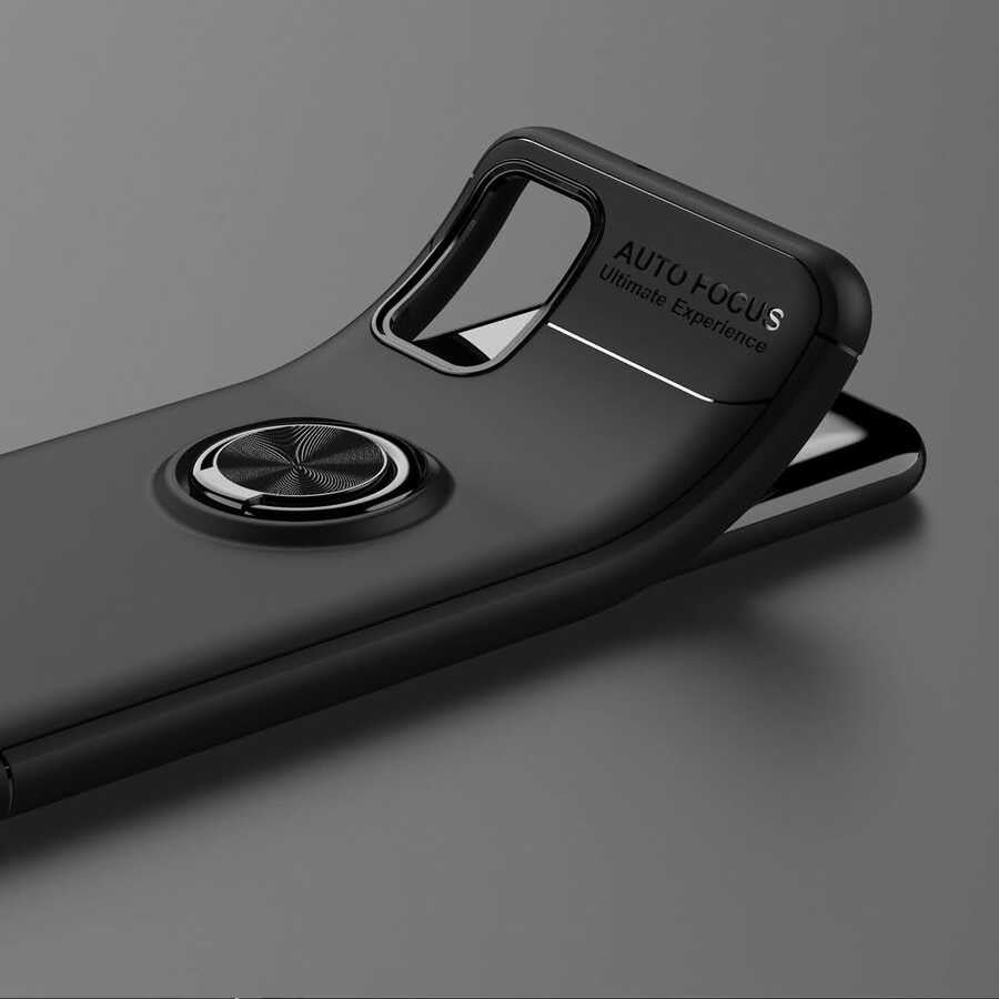 Galaxy A02S Kılıf Zore Ravel Silikon Kapak Siyah-Mavi