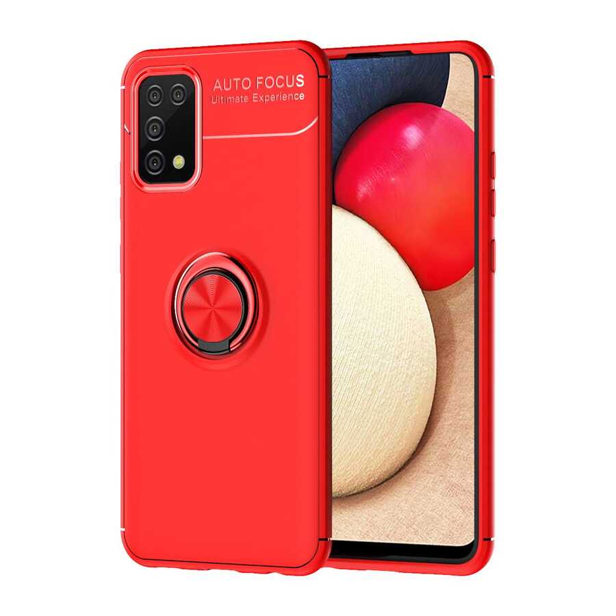 Galaxy A02S Kılıf Zore Ravel Silikon Kapak Kırmızı