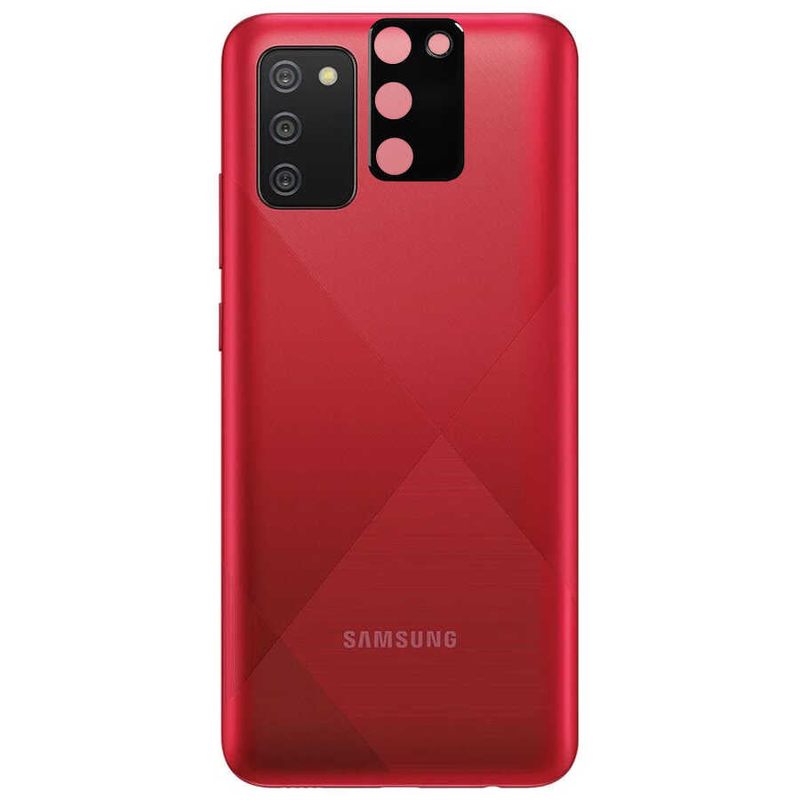 Galaxy A02S Zore 3D Kamera Camı Siyah