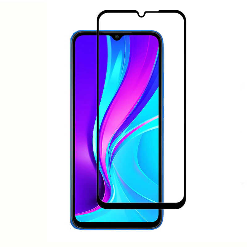 Galaxy A02S Zore Kenarları Kırılmaya Dayanıklı Cam Ekran Koruyucu Siyah