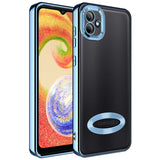 Galaxy A03 Kılıf Kamera Korumalı Logo Gösteren Zore Omega Kapak Gümüş