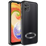 Galaxy A03 Kılıf Kamera Korumalı Logo Gösteren Zore Omega Kapak Siyah