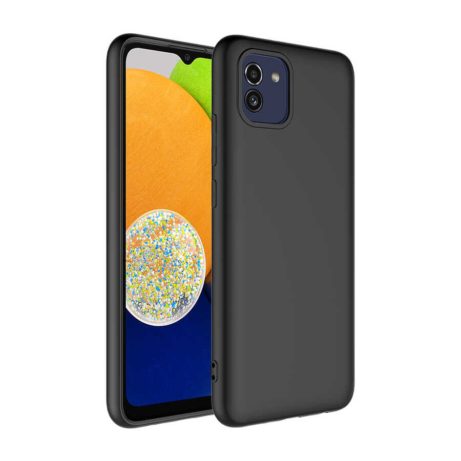 Galaxy A03 Kılıf Zore Mara Lansman Kapak Siyah