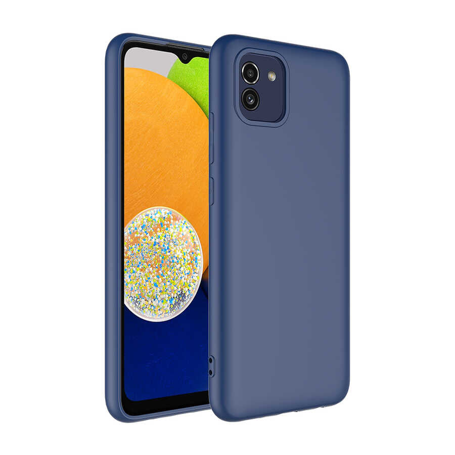 Galaxy A03 Kılıf Zore Mara Lansman Kapak Lacivert