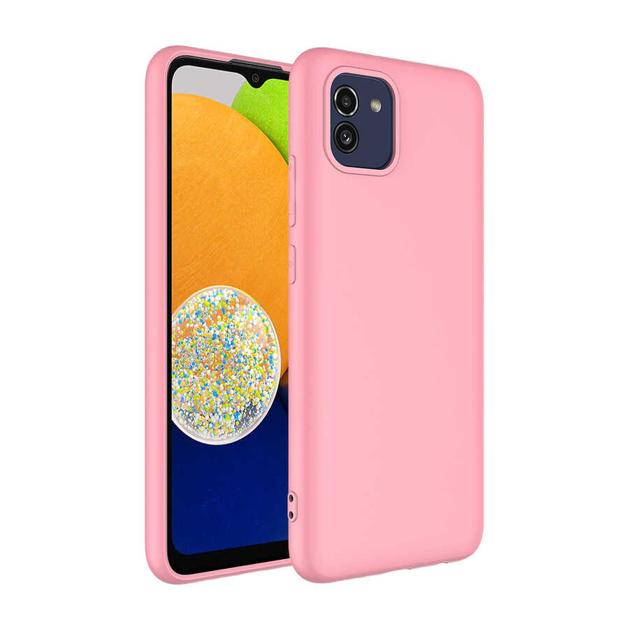 Galaxy A03 Kılıf Zore Mara Lansman Kapak Pembe Açık