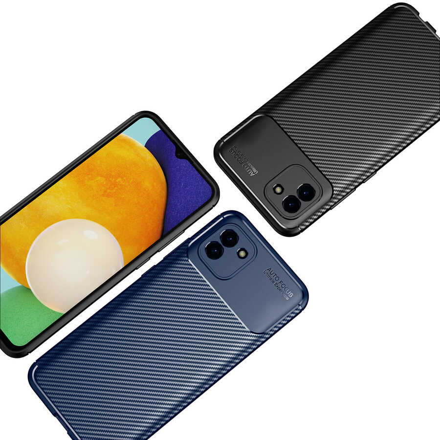 Galaxy A03 Kılıf Zore Negro Silikon Kapak Lacivert