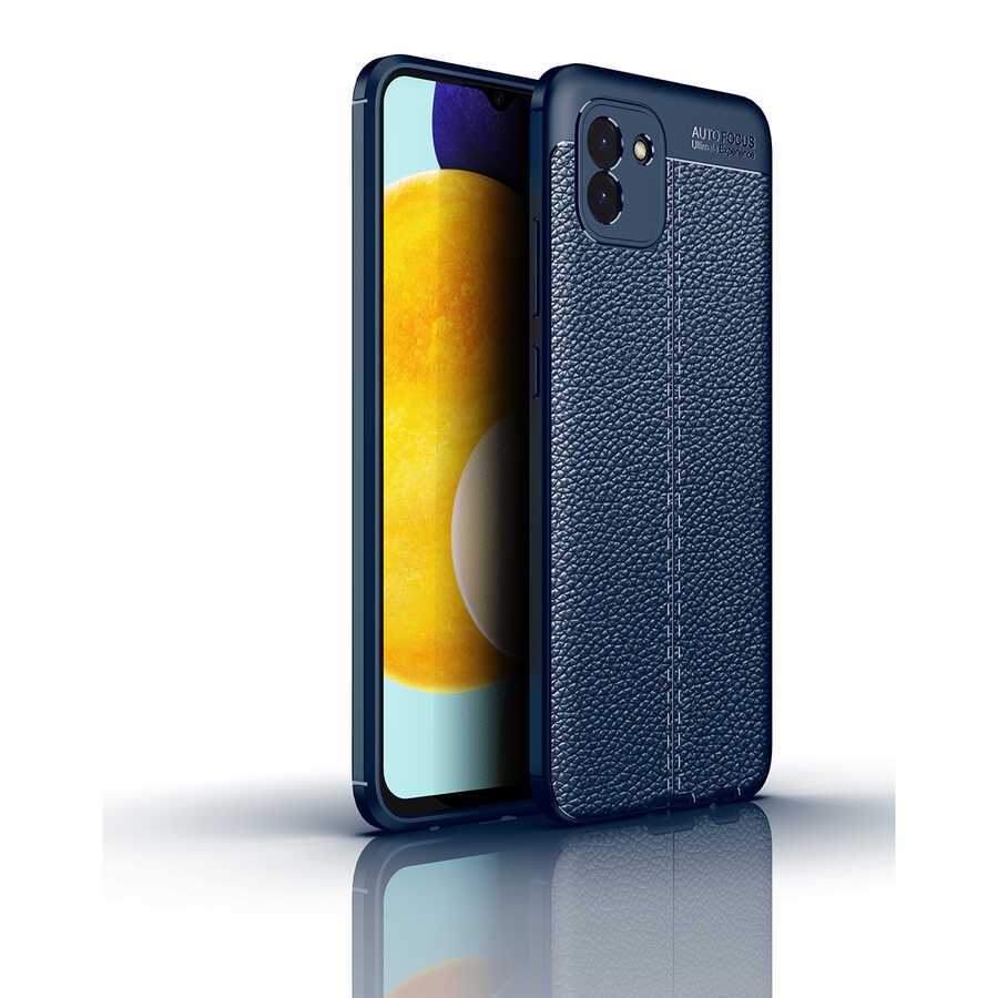 Galaxy A03 Kılıf Zore Niss Silikon Kapak Lacivert