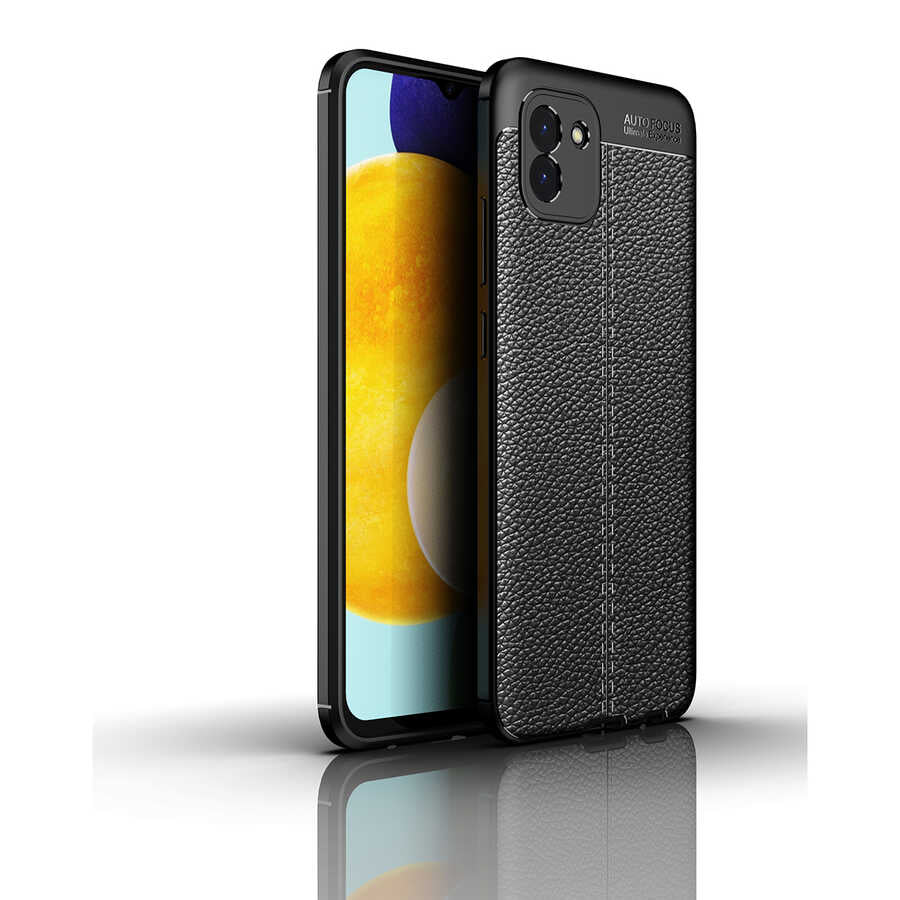 Galaxy A03 Kılıf Zore Niss Silikon Kapak Siyah