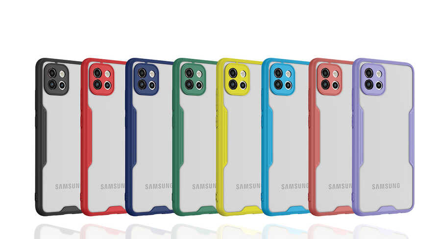 Galaxy A03 Kılıf Zore Parfe Kapak Sarı