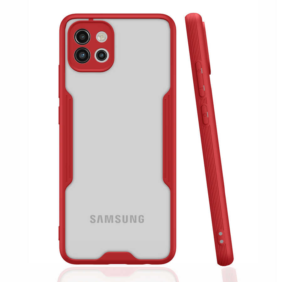 Galaxy A03 Kılıf Zore Parfe Kapak Kırmızı