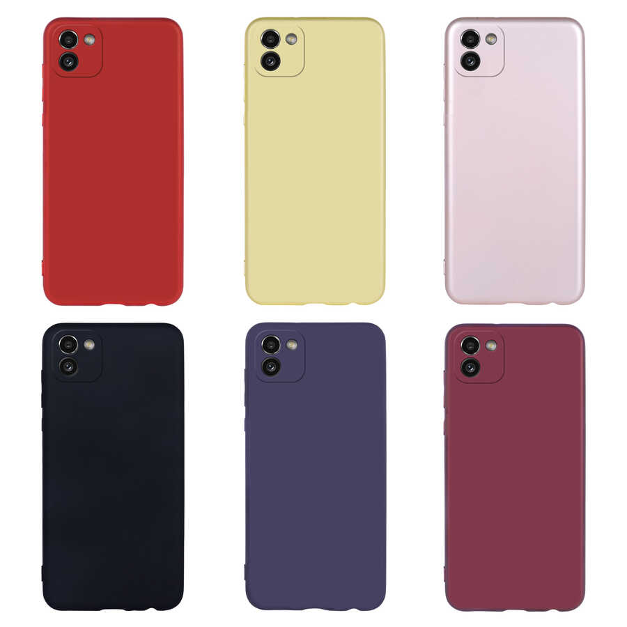 Galaxy A03 Kılıf Zore Premier Silikon Kapak Gold