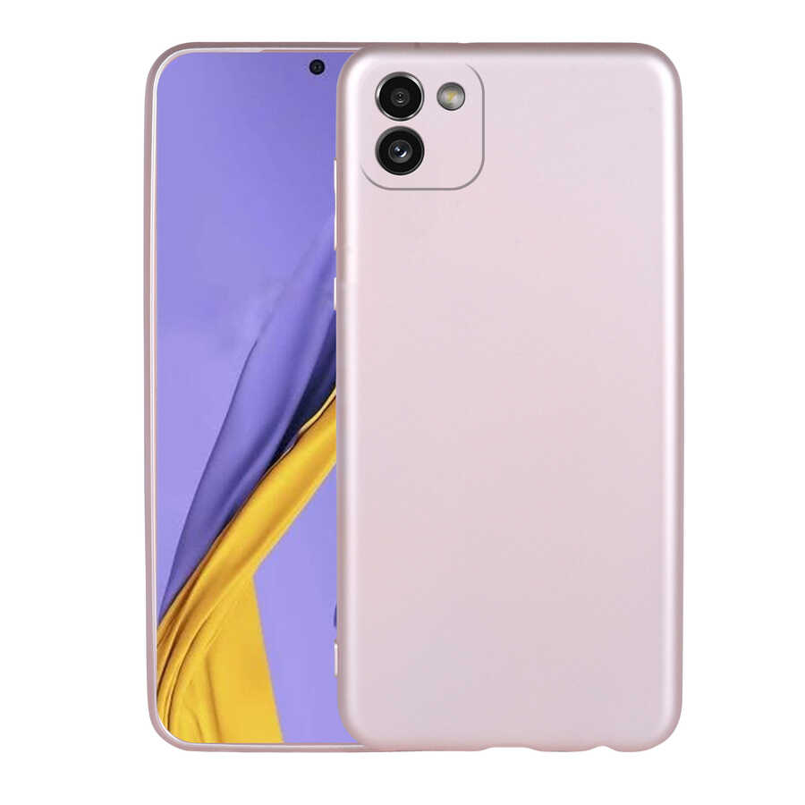 Galaxy A03 Kılıf Zore Premier Silikon Kapak Rose Gold