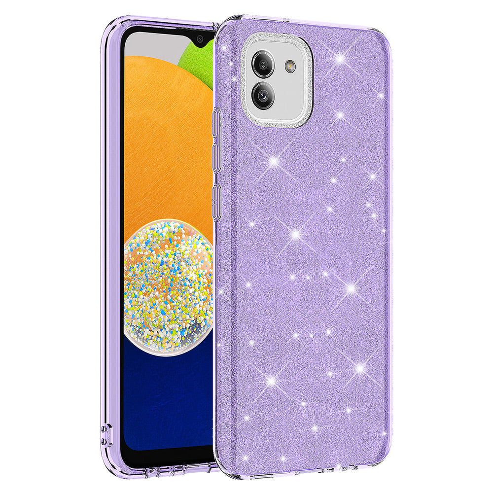Galaxy A03 Kılıf Zore Shining Silikon Pembe