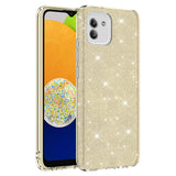 Galaxy A03 Kılıf Zore Shining Silikon Gold